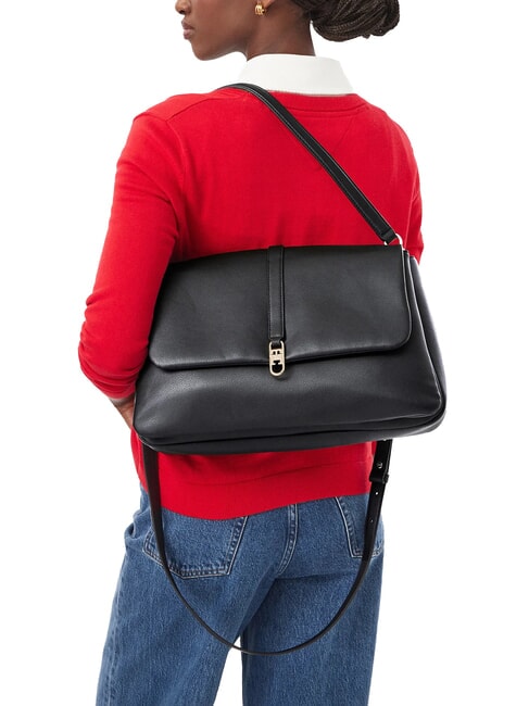TH LIBRE Grand sac bandouli&egrave;re, avec bandouli&egrave;re le noir - Sacs pour Femme