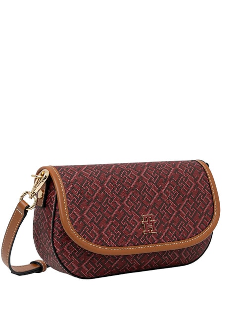 TH MONOPLAY sac bandouli&egrave;re m&eacute;lange rouge d'automne - Sacs pour Femme