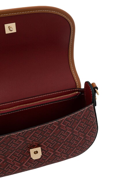 TH MONOPLAY sac bandouli&egrave;re m&eacute;lange rouge d'automne - Sacs pour Femme