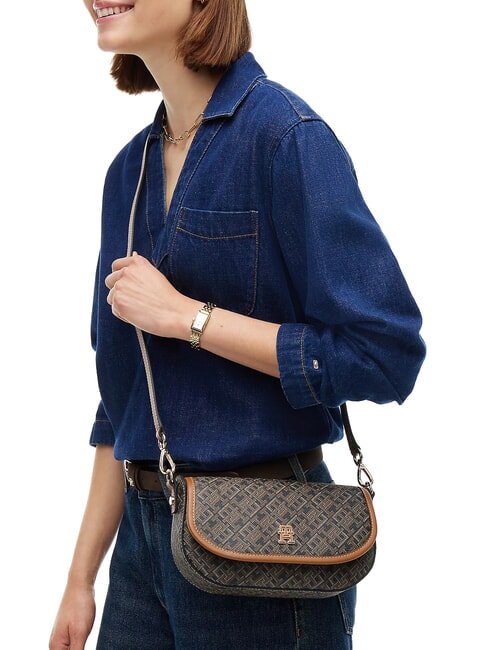 TH MONOPLAY sac bandouli&egrave;re m&eacute;lange noir - Sacs pour Femme