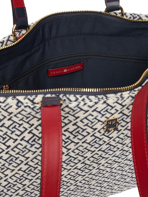 TH JACQUARD sac bandouli&egrave;re bleu de l'espace - Sacs pour Femme
