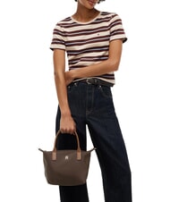 TOMMY HILFIGER POPETTE Sac &agrave; main avec bandouli&egrave;re fondant brun - Sacs pour Femme - 4