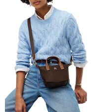 TOMMY HILFIGER POPETTE Sac &agrave; main avec bandouli&egrave;re et logo fondant brun - Sacs pour Femme - 2