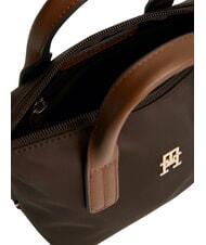 TOMMY HILFIGER POPETTE Sac &agrave; main avec bandouli&egrave;re et logo fondant brun - Sacs pour Femme - 4
