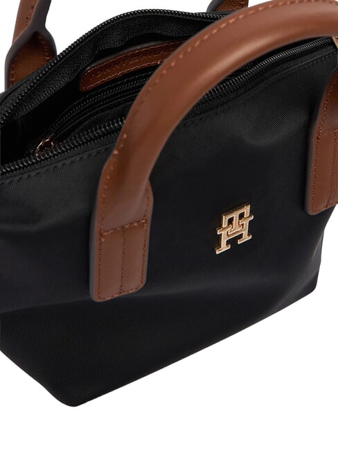 POPETTE Sac &agrave; main avec bandouli&egrave;re et logo le noir - Sacs pour Femme