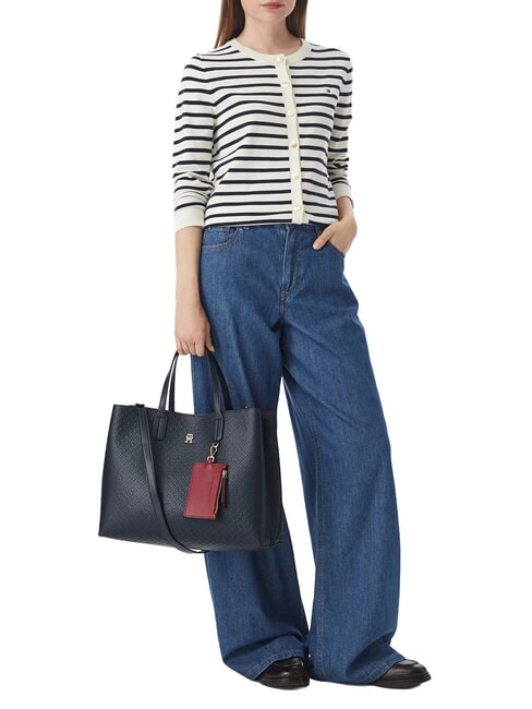 TH ICON Sac &agrave; main avec bandouli&egrave;re bleu de l'espace - Sacs pour Femme