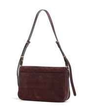 PINKO LOVE SATCHEL Sac bandouli&egrave;re en cuir su&eacute;d&eacute; Bourgogne or antique - Sacs pour Femme - 3