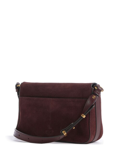 LOVE SATCHEL Mini sac bandouli&egrave;re en cuir Bourgogne or antique - Sacs pour Femme