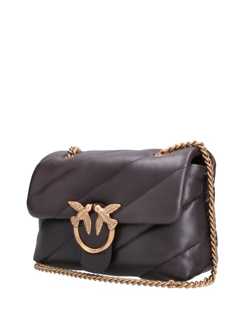 MINI LOVE BAG Sac en nappa marasca brun-or antique - Sacs pour Femme