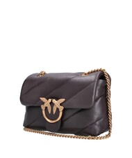 PINKO MINI LOVE BAG Sac en nappa marasca brun-or antique - Sacs pour Femme - 2