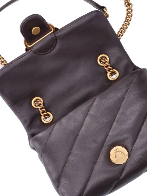MINI LOVE BAG Sac en nappa marasca brun-or antique - Sacs pour Femme