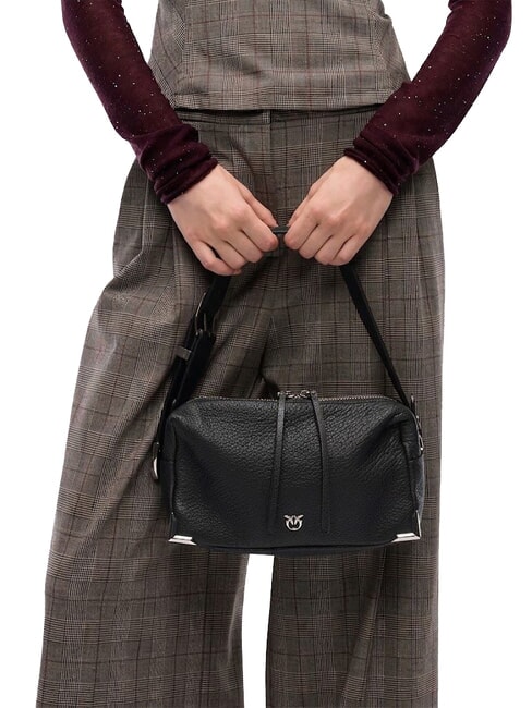 TRITTICO sac bandouli&egrave;re noir limousine-nickel brillant - Sacs pour Femme