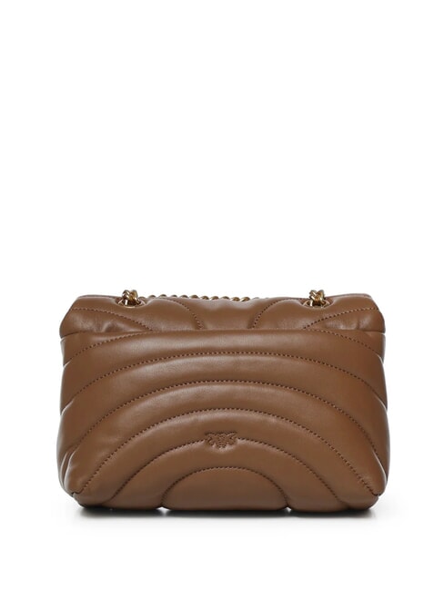LOVE PUFF MINI Mini sac bandouli&egrave;re en nappa cognac brun-or antique - Sacs pour Femme