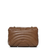 PINKO LOVE PUFF MINI Mini sac bandouli&egrave;re en nappa cognac brun-or antique - Sacs pour Femme - 3