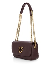 PINKO CLICK SOFT Mini sac bandouli&egrave;re / sac port&eacute; &eacute;paule brun fonc&eacute; or antique - Sacs pour Femme - 2