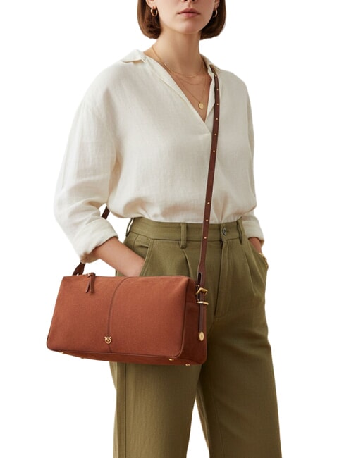 24 CLASSIC sac bandouli&egrave;re or brun mat intense - Sacs pour Femme