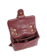 PINKO LOVE PUFF MINI Mini sac bandouli&egrave;re en nappa groseille intense-or antique - Sacs pour Femme - 3