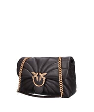 PINKO LOVE PUFF CLASSIC Sac bandouli&egrave;re en cuir nappa marasca brun-or antique - Sacs pour Femme - 2