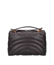 PINKO LOVE PUFF CLASSIC Sac bandouli&egrave;re en cuir nappa marasca brun-or antique - Sacs pour Femme - 3