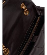 PINKO LOVE PUFF CLASSIC Sac bandouli&egrave;re en cuir nappa marasca brun-or antique - Sacs pour Femme - 4