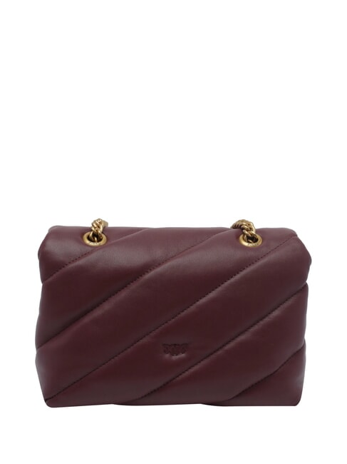 MINI LOVE BAG Sac en nappa groseille intense-or antique - Sacs pour Femme