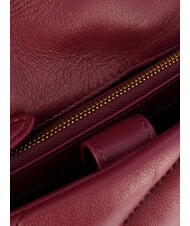 PINKO MINI LOVE BAG Sac en nappa groseille intense-or antique - Sacs pour Femme - 4