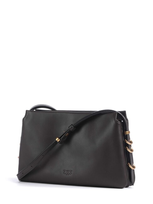 TRIPLET MINI Sac bandouli&egrave;re en cuir marasca brun-or antique - Sacs pour Femme