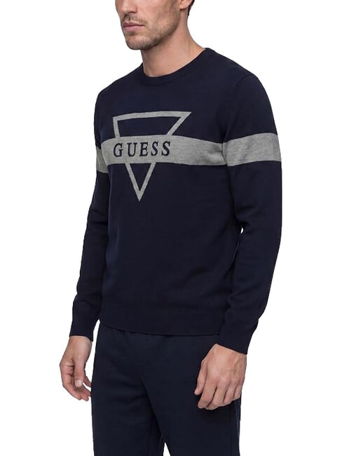 MARK LOGO JACQUARD Maillot avec logo triangulaire smartblue - Pulls pour hommes