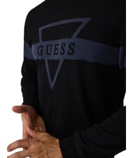 GUESS MARK LOGO JACQUARD Maillot avec logo triangulaire jetbla - Pulls pour hommes - 3