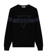 GUESS MARK LOGO JACQUARD Maillot avec logo triangulaire jetbla - Pulls pour hommes - 5