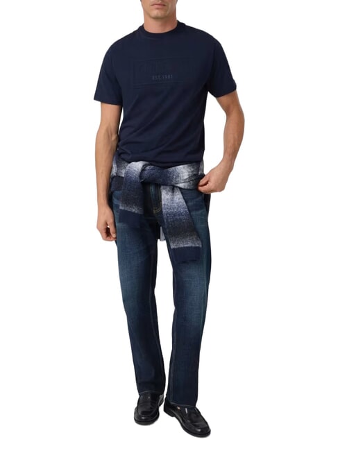 BOX LOGO EMBOSSED T-shirt avec logo brod&eacute; smartblue - T-shirt