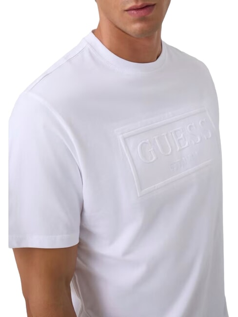BOX LOGO EMBOSSED T-shirt avec logo brod&eacute; blanc pur - T-shirt
