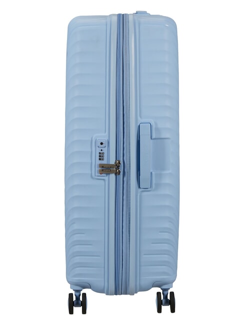DIABLAST Valise trolley moyenne, extensible, avec serrure TSA bleu glacier - Valises Rigides
