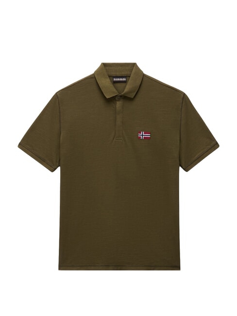 EBEA 3 polo en coton olive fonc&eacute; - chemise polo