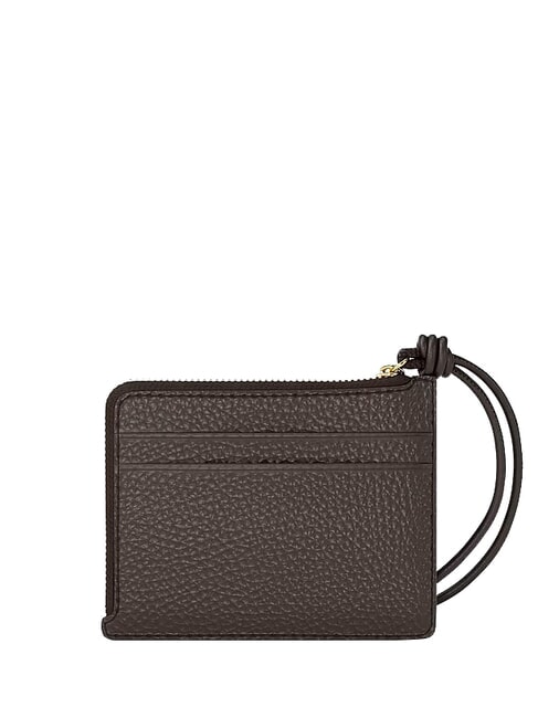 JET SET porte-cartes en cuir chocolat - Portefeuilles Femme