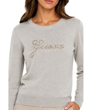 GUESS GEORGIA LOGO chemise &agrave; manches longues gris chin&eacute; clair m - Chandails pour femmes - 3