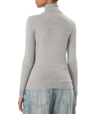 GUESS HALLIE TRIANGLE Pull &agrave; col montant, manches longues gris chin&eacute; clair m - Chandails pour femmes - 2