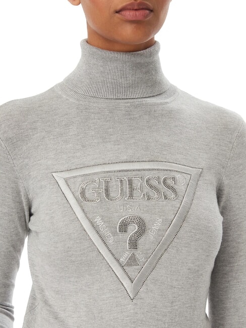 HALLIE TRIANGLE Pull &agrave; col montant, manches longues gris chin&eacute; clair m - Chandails pour femmes