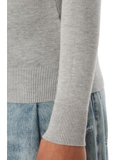 GUESS HALLIE TRIANGLE Pull &agrave; col montant, manches longues gris chin&eacute; clair m - Chandails pour femmes - 5