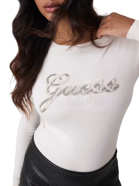 GEORGIA LOGO chemise &agrave; manches longues cremwhi - Chandails pour femmes