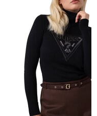 GUESS HALLIE TRIANGLE Pull &agrave; col montant, manches longues jetbla - Chandails pour femmes - 4