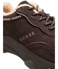 GUESS MICOLA3 Baskets en cuir brun - Chaussures Femme - 6