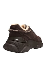 GUESS MICOLA3 Baskets en cuir brun - Chaussures Femme - 4