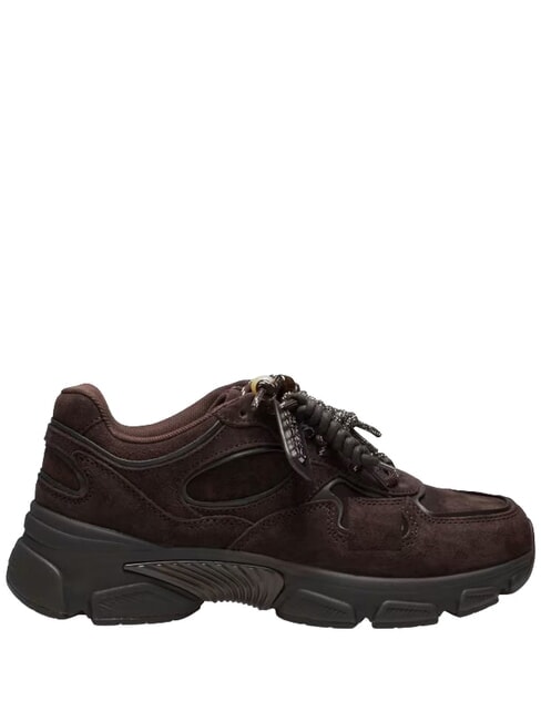 IRRINA Baskets en cuir brun - Chaussures Femme