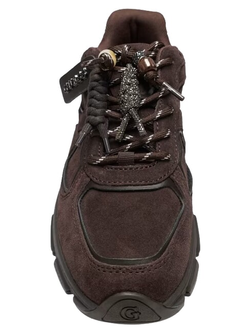 IRRINA Baskets en cuir brun - Chaussures Femme