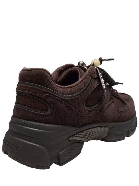 IRRINA Baskets en cuir brun - Chaussures Femme