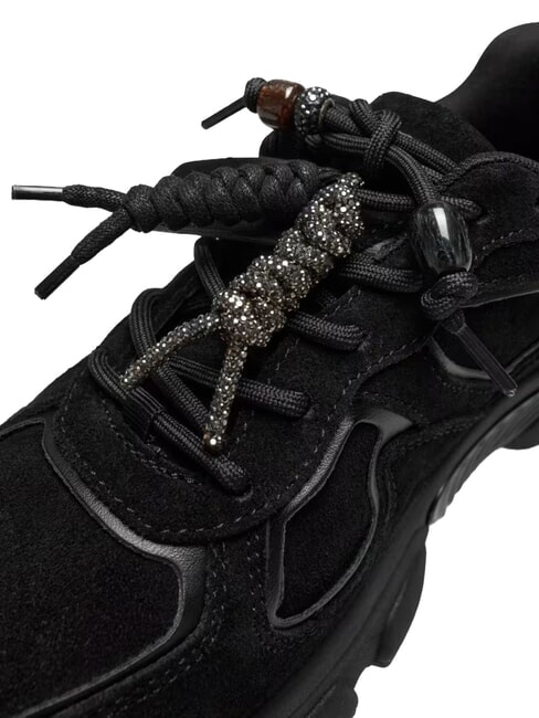 IRRINA Baskets en cuir NOIR - Chaussures Femme