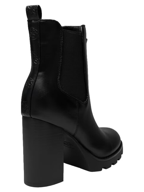 NEREL Bottine &agrave; talon haut NOIR MARRON - Chaussures Femme