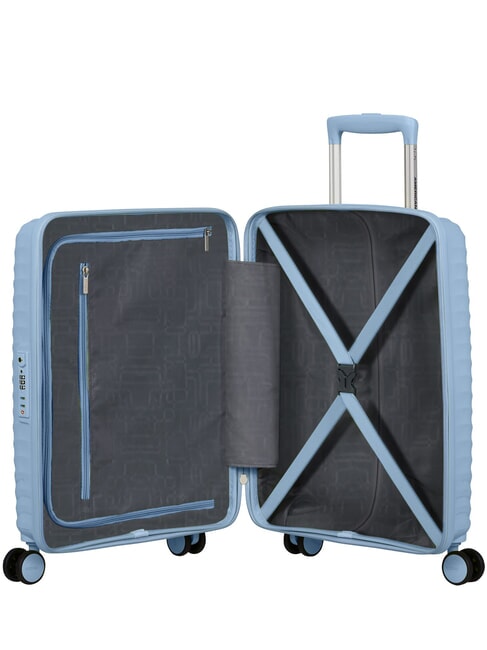 DIABLAST Valise trolley moyenne, extensible, avec serrure TSA bleu glacier - Valises Rigides