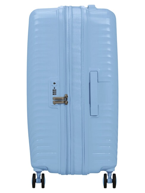 DIABLAST Valise trolley moyenne, extensible, avec serrure TSA bleu glacier - Valises Rigides